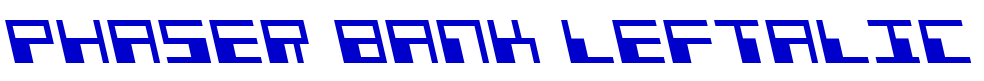 Phaser Bank Leftalic 字体
